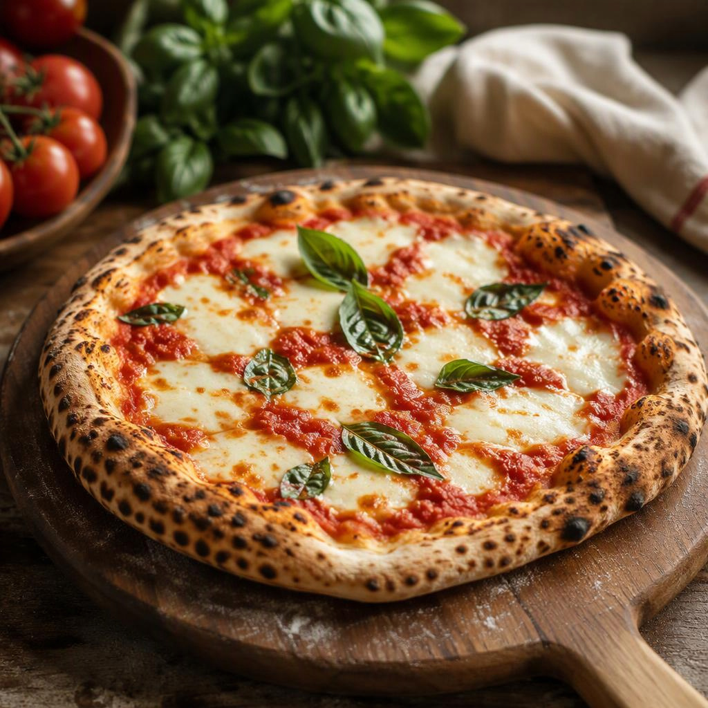 Pizza artesanal de masa madre